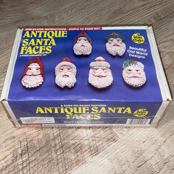 Wee Crafts Other - Antique Santa‎ Faces Wee Crafts Vintage Christmas ornaments